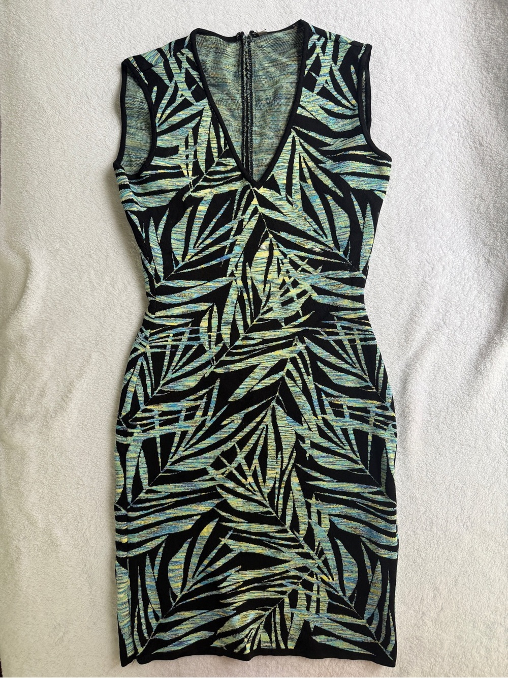 BCBGMaxAzria Gari Palms Bandage dress